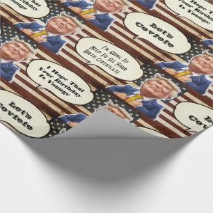 Papier Cadeau Anniversaire drôle de Trump