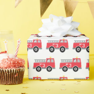 Papier Cadeau Anniversaire du camion-feu