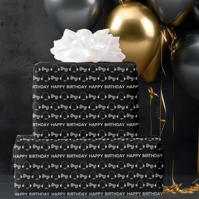 Papier Cadeau Anniversaire du cool Gamer (Créateur téléchargé)