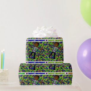 Papier Cadeau Anniversaire du garçon afro-américain