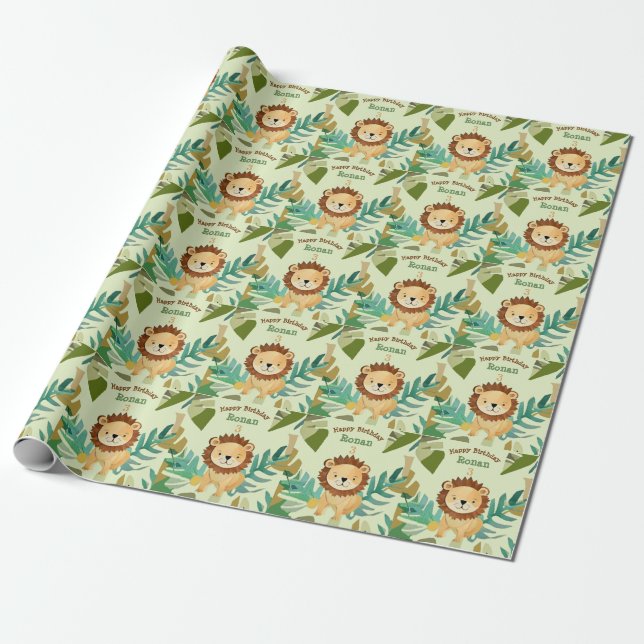 Papier Cadeau Anniversaire du Prince de la Petite Jungle (Déroulé)