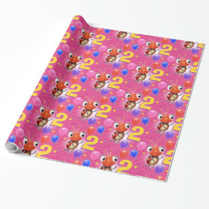 Papier Cadeau Anniversaire Garçon ou fille 2 âge Ladybug papier 