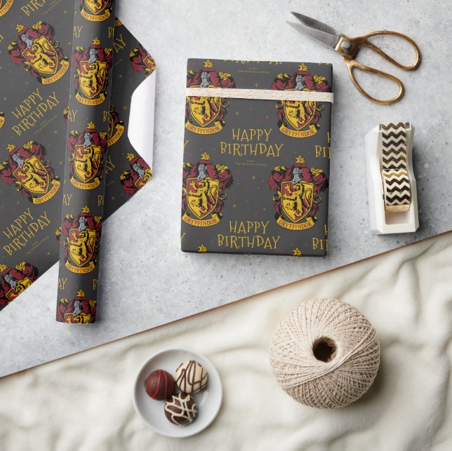 Papier Cadeau Anniversaire Harry Potter | Tableau noir Gryffindo (Artisanat)