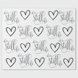 Papier Cadeau Anniversaire mariage Thème noir et blanc