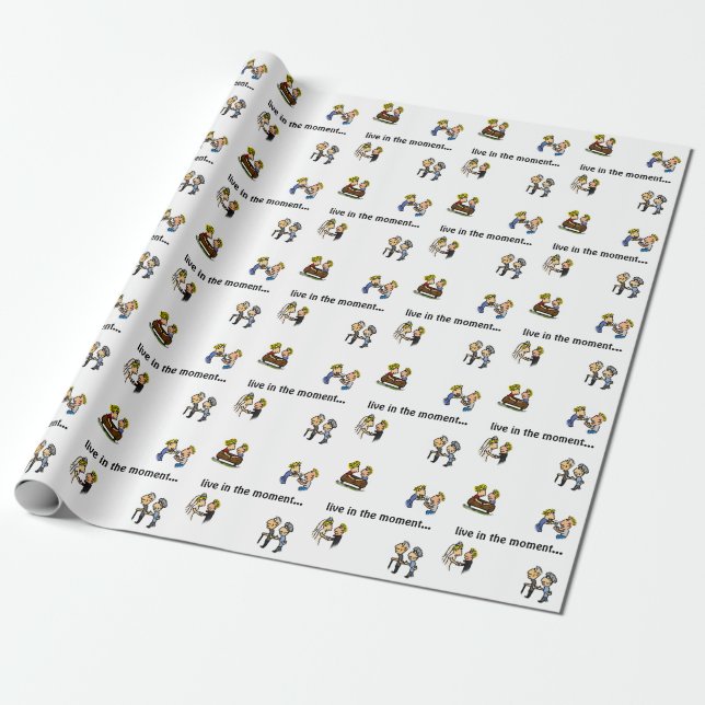 Papier Cadeau Anniversaire mignon Couple 🎉 Vieillir ensemble Ca (Déroulé)