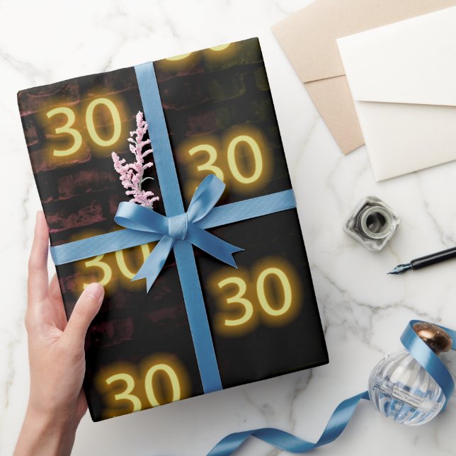 Papier Cadeau Anniversaire Neon 30 Connexion Brick (Cadeaux)