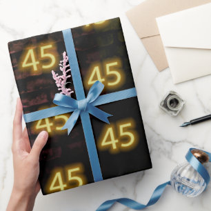 Papier Cadeau Anniversaire Neon 45 Connexion en brique