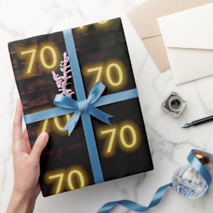 Papier Cadeau Anniversaire Neon 70 Connexion Brick