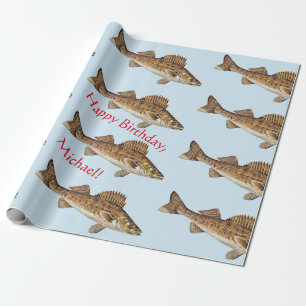 Papier Cadeau Anniversaire personnalisé de Pike de brochets