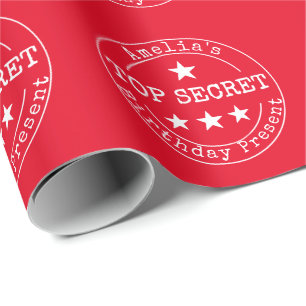 Papier Cadeau Anniversaire personnalisé et top secret