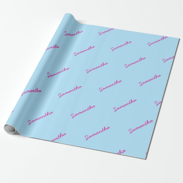 Papier Cadeau Anniversaire Personnalisé Nom de la fête Papier d' (Déroulé)