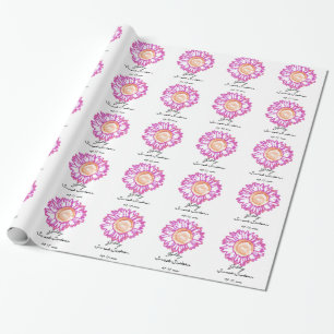 Papier Cadeau Anniversaire rose au néon du bonbon 16 à tournes
