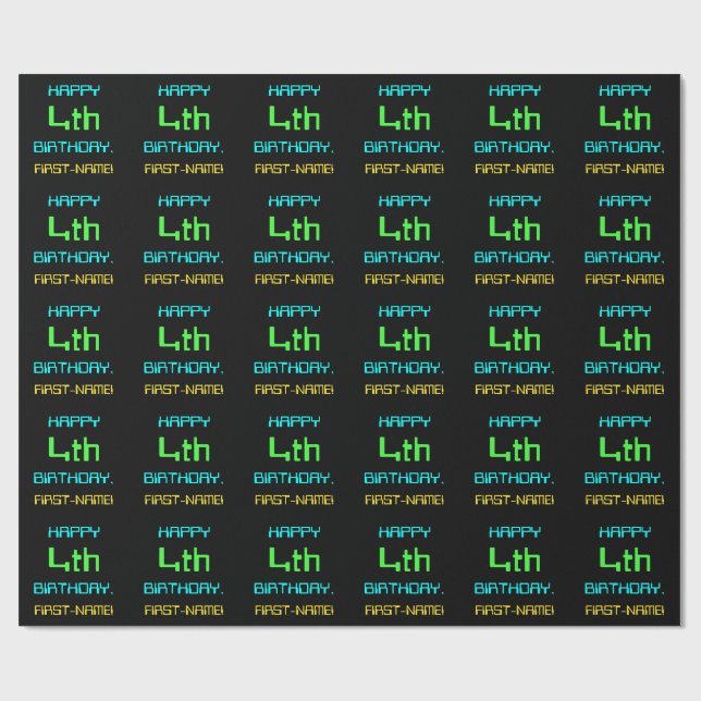 Papier Cadeau Anniversaire Thématique Informatique Numérique Amu (Plat)