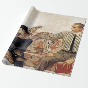 Papier Cadeau Annonce de Arrow Collar, 1912 par Leyendecker
