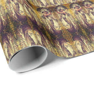 Papier Cadeau Annonce élégante femme Art nouveau