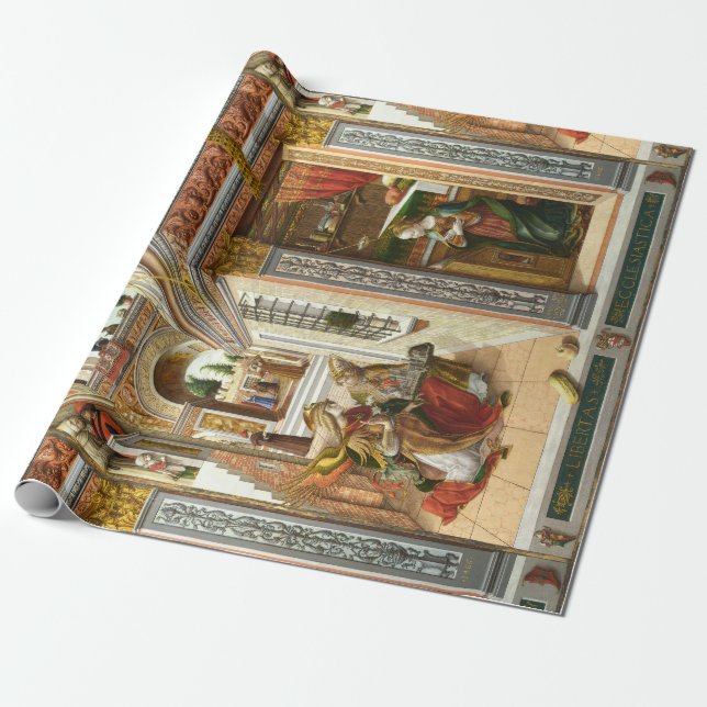 Papier Cadeau Annonciation, Saint Emidius et un OVNI de Crivelli (Déroulé)