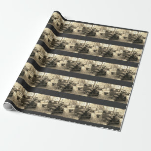 Papier Cadeau Antique,Classique,Papier d'enveloppement de voitur