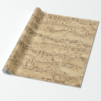 Papier Cadeau Antique Vintage ancienne feuille de musique 5