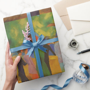 Papier Cadeau Août Macke Lady dans un papier d'enveloppement de