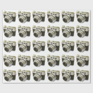 PAPIER CADEAU APPAREIL PHOTO RETRO MOTIF