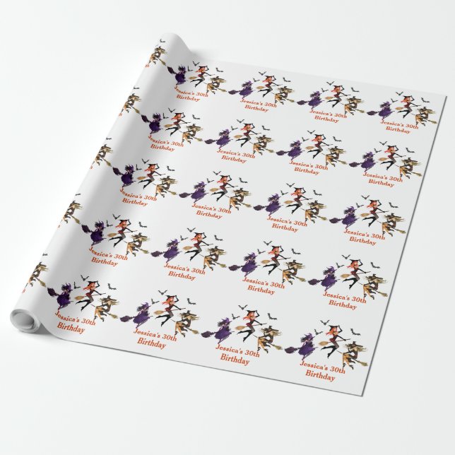 Papier Cadeau Appel À Toutes Les Sorcières Fête D'Halloween 30E  (Déroulé)