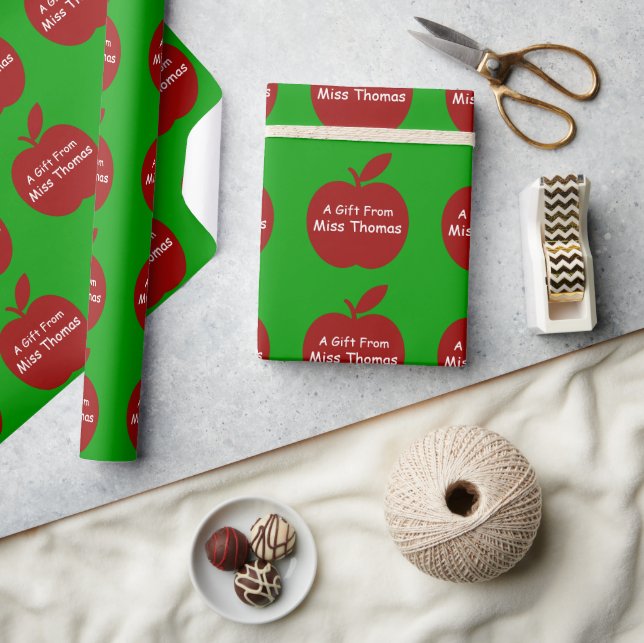 Papier Cadeau Apple du professeur a personnalisé l'enveloppe de (Artisanat)