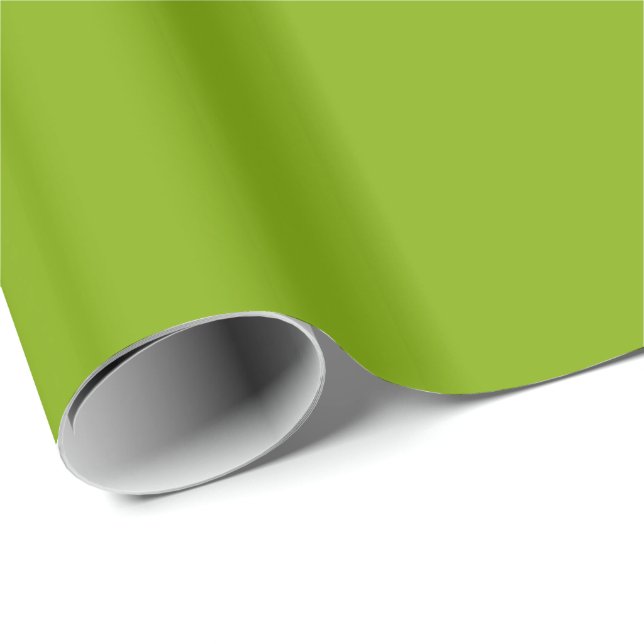 Papier Cadeau APPLE GREEN (une couleur fruitée solide) ~ (Coin rond)