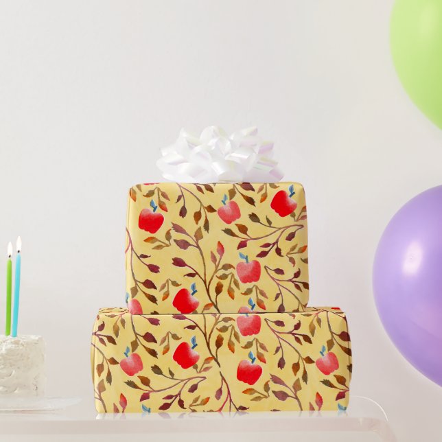 Papier Cadeau Apple Orchard rouge (Cadeaux de fête)