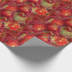 Papier Cadeau Apple rouge moissonnent