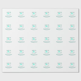 Papier Cadeau Après-ski bachelorette party turquoise hat name da