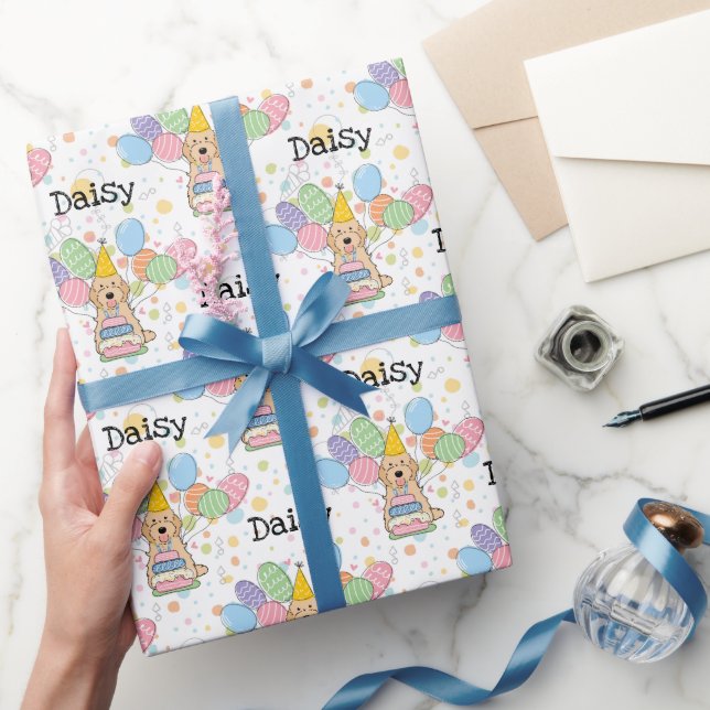 Papier Cadeau Apricot Cockapoo Cavapoo Chien Anniversaire (Cadeaux)