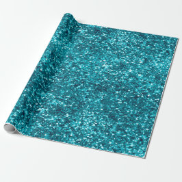 Papier Cadeau Aqua Gold Glitzy Parties scintillant (inspirée de