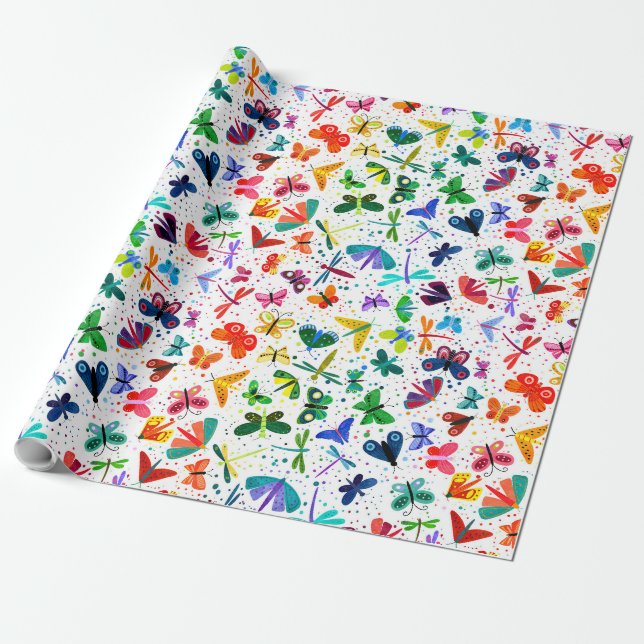 Papier Cadeau Aquarelle Arc-en-ciel Papier d'enveloppement pour  (Déroulé)