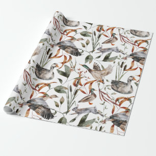 Papier Cadeau Aquarelle automne feuillage d'automne Mallard Cana