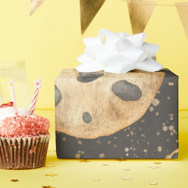 Papier Cadeau Aquarelle biscuits au chocolat pour Anniversaire (Fête d'anniversaire)