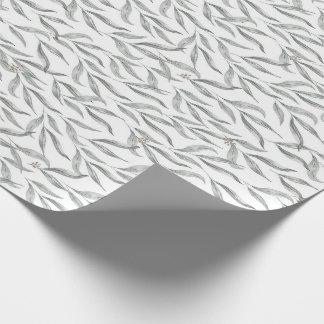 Papier Cadeau Aquarelle botanique Feuille Eucalyptus australien