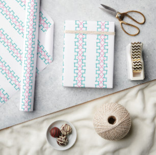 Papier Cadeau Aquarelle brillante Mahjong Bamboo