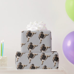 Papier Cadeau Aquarelle Carlin chien animal animal animal amusan