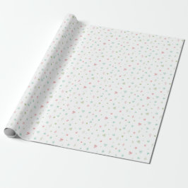 Papier Cadeau Aquarelle colorée Coeur Formes géométriques