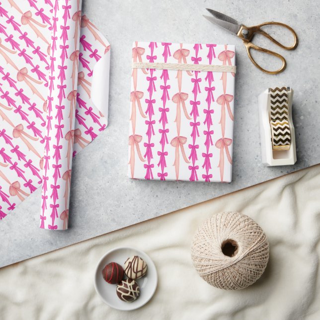 Papier Cadeau Aquarelle Coquette Baies roses (Artisanat)