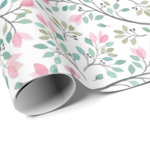 Papier Cadeau Aquarelle de bouganvillée