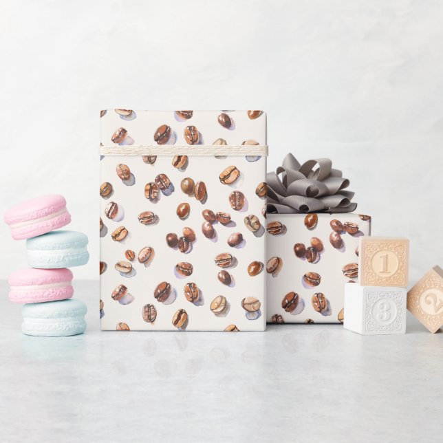 Papier Cadeau Aquarelle de café (Baby Shower)
