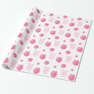 Papier Cadeau Aquarelle de Camellia nom de fleur mariage envelop