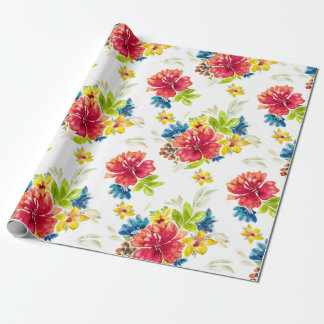 Papier Cadeau Aquarelle de couleur éclatée Papier d'enveloppemen