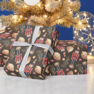 Papier Cadeau Aquarelle de Noël Arbre de Noël
