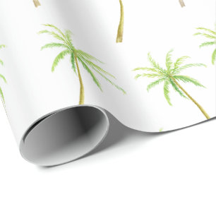 Papier Cadeau Aquarelle des palmiers tropicaux