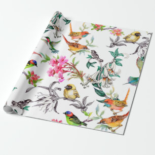 Papier Cadeau Aquarelle dessinée main sans couture motif avec t