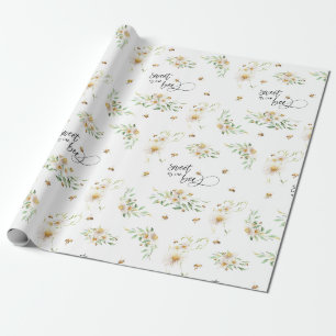 Papier Cadeau Aquarelle douce comme peut être Abeille de miel fl