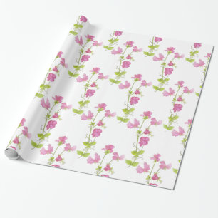 Papier Cadeau Aquarelle Doux Pois Fleur Motif Floral Design