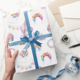 Papier Cadeau Aquarelle Étoiles et articles de fête Emballage pa